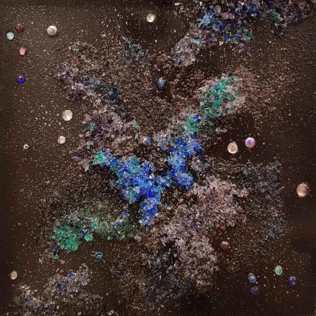 yakınlaştır "Cosmos" eseri FİLİZ UZUNER tarafından 2018 yılında 25x25 cm ölçülerinde Tuval üzeri karışık teknik tekniği ile yapılmıştır.