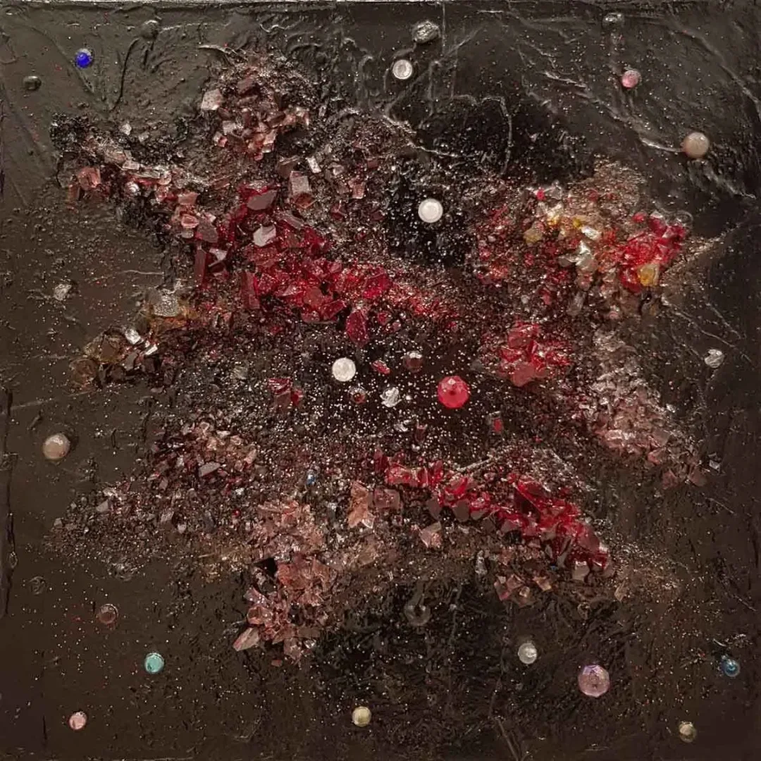 yakınlaştır "Cosmos" eseri FİLİZ UZUNER tarafından 2018 yılında 25x25 cm ölçülerinde Tuval üzeri karışık teknik tekniği ile yapılmıştır.
