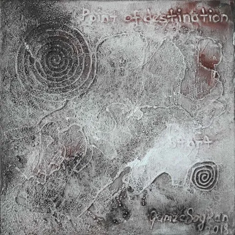 GAMZE SOYKAN — “Varış Noktası”, 2018 "Varış Noktası" eseri GAMZE SOYKAN tarafından 2018 yılında 25x25 cm ölçülerinde Tuval üzeri karışık teknik tekniği ile yapılmıştır.