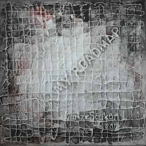 GAMZE SOYKAN — “Varış Noktası”, 2018 "Varış Noktası" eseri GAMZE SOYKAN tarafından 2018 yılında 25x25 cm ölçülerinde Tuval üzeri karışık teknik tekniği ile yapılmıştır.