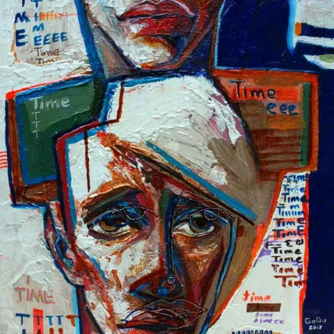Bu eser GÖKHAN CIVIK tarafından 2018 yılında 25x25 cm ölçülerinde Tuval üzeri yağlı boya tekniği ile yapılmıştır.