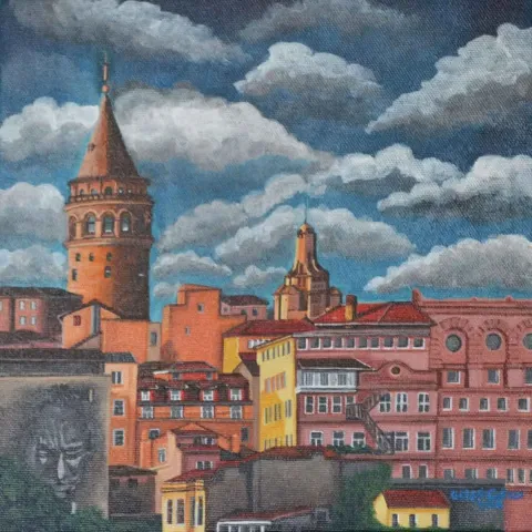 GÜLŞAH ÇALHAN — “istanbul”, 2018 "istanbul" eseri GÜLŞAH ÇALHAN tarafından 2018 yılında 25x25 cm ölçülerinde Tuval üzeri yağlı boya tekniği ile yapılmıştır.