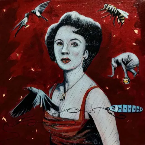 HAKAN ADA — “Düş”, 2018 "Düş" eseri HAKAN ADA tarafından 2018 yılında 25x25 cm ölçülerinde Tuval üzeri akrilik boya tekniği ile yapılmıştır.