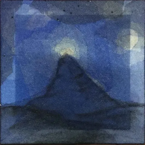 HAVA KÜÇÜKÖNER — 2018 Bu eser HAVA KÜÇÜKÖNER tarafından 2018 yılında 25x25 cm ölçülerinde Tuval üzeri karışık teknik tekniği ile yapılmıştır.