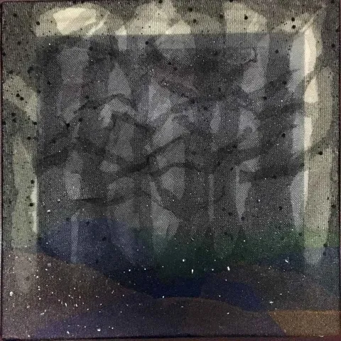 HAVA KÜÇÜKÖNER — 2018 Bu eser HAVA KÜÇÜKÖNER tarafından 2018 yılında 25x25 cm ölçülerinde Tuval üzeri karışık teknik tekniği ile yapılmıştır.