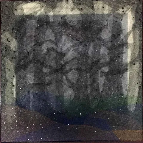 HAVA KÜÇÜKÖNER — 2018 Bu eser HAVA KÜÇÜKÖNER tarafından 2018 yılında 25x25 cm ölçülerinde Tuval üzeri karışık teknik tekniği ile yapılmıştır.