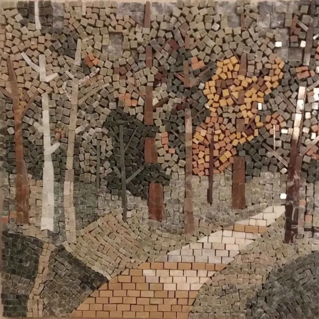 HİLMİ TANRISEVER — 2018 Bu eser HİLMİ TANRISEVER tarafından 2018 yılında 25x25 cm ölçülerinde Mermer Mozaik tekniği ile yapılmıştır.