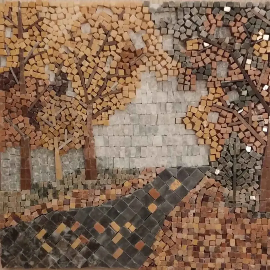 HİLMİ TANRISEVER — 2018 Bu eser HİLMİ TANRISEVER tarafından 2018 yılında 25x25 cm ölçülerinde Mermer Mozaik tekniği ile yapılmıştır.
