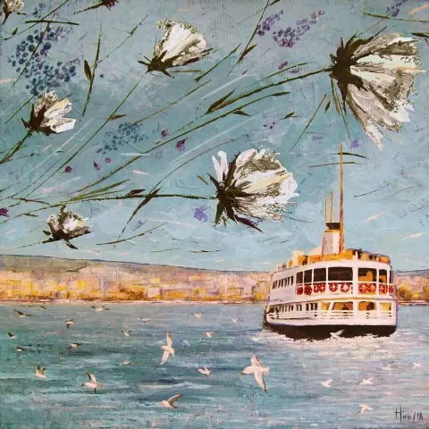 HİRA YILMAZ — 2018 Bu eser HİRA YILMAZ tarafından 2018 yılında 25x25 cm ölçülerinde Tuval üzeri akrilik boya tekniği ile yapılmıştır.