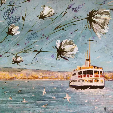 Bu eser HİRA YILMAZ tarafından 2018 yılında 25x25 cm ölçülerinde Tuval üzeri akrilik boya tekniği ile yapılmıştır.