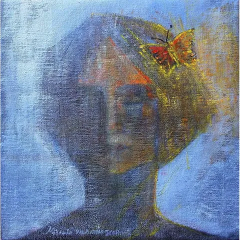 Bu eser HÜSEYİN YILDIRIM tarafından 2018 yılında 25x25 cm ölçülerinde Tuval üzeri yağlı boya tekniği ile yapılmıştır.