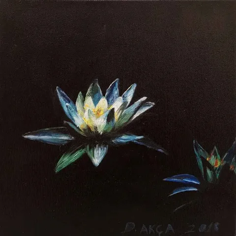 "Yaşam Döngüsü" eseri KADRİYE DENİZ AKÇA tarafından 2018 yılında 25x25 cm ölçülerinde Tuval üzeri yağlı boya tekniği ile yapılmıştır.