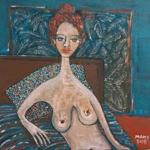 Bu eser MAHROKH FOULADİAN tarafından 2018 yılında 25x25 cm ölçülerinde Tuval üzeri akrilik boya tekniği ile yapılmıştır.