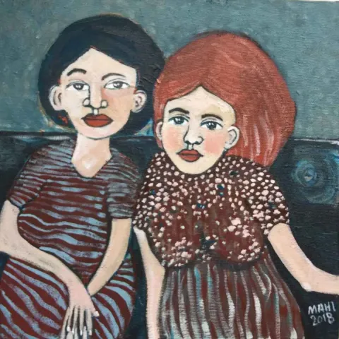 Bu eser MAHROKH FOULADİAN tarafından 2018 yılında 25x25 cm ölçülerinde Tuval üzeri akrilik boya tekniği ile yapılmıştır.