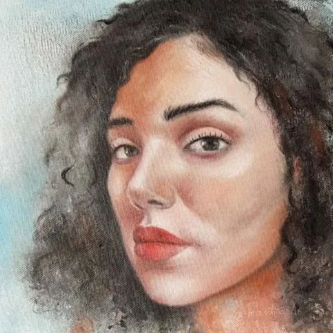 Bu eser MURAT SALMAN tarafından 2018 yılında 25x25 cm ölçülerinde Tuval üzeri yağlı boya tekniği ile yapılmıştır.