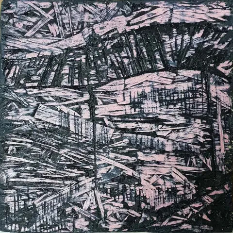MUSTAFA KÜÇÜKÖNER — 2018 Bu eser MUSTAFA KÜÇÜKÖNER tarafından 2018 yılında 25x25 cm ölçülerinde Tuval üzeri karışık teknik tekniği ile yapılmıştır.