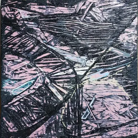 Bu eser MUSTAFA KÜÇÜKÖNER tarafından 2018 yılında 25x25 cm ölçülerinde Tuval üzeri karışık teknik tekniği ile yapılmıştır.