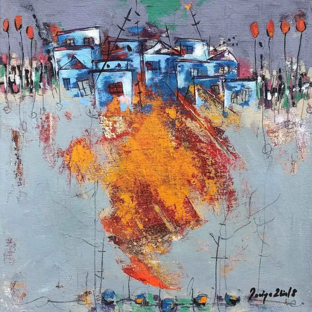 NACİYE BOZDOĞAN AKBAŞ — 2018 Bu eser NACİYE BOZDOĞAN AKBAŞ tarafından 2018 yılında 25x25 cm ölçülerinde Tuval üzeri akrilik boya tekniği ile yapılmıştır.