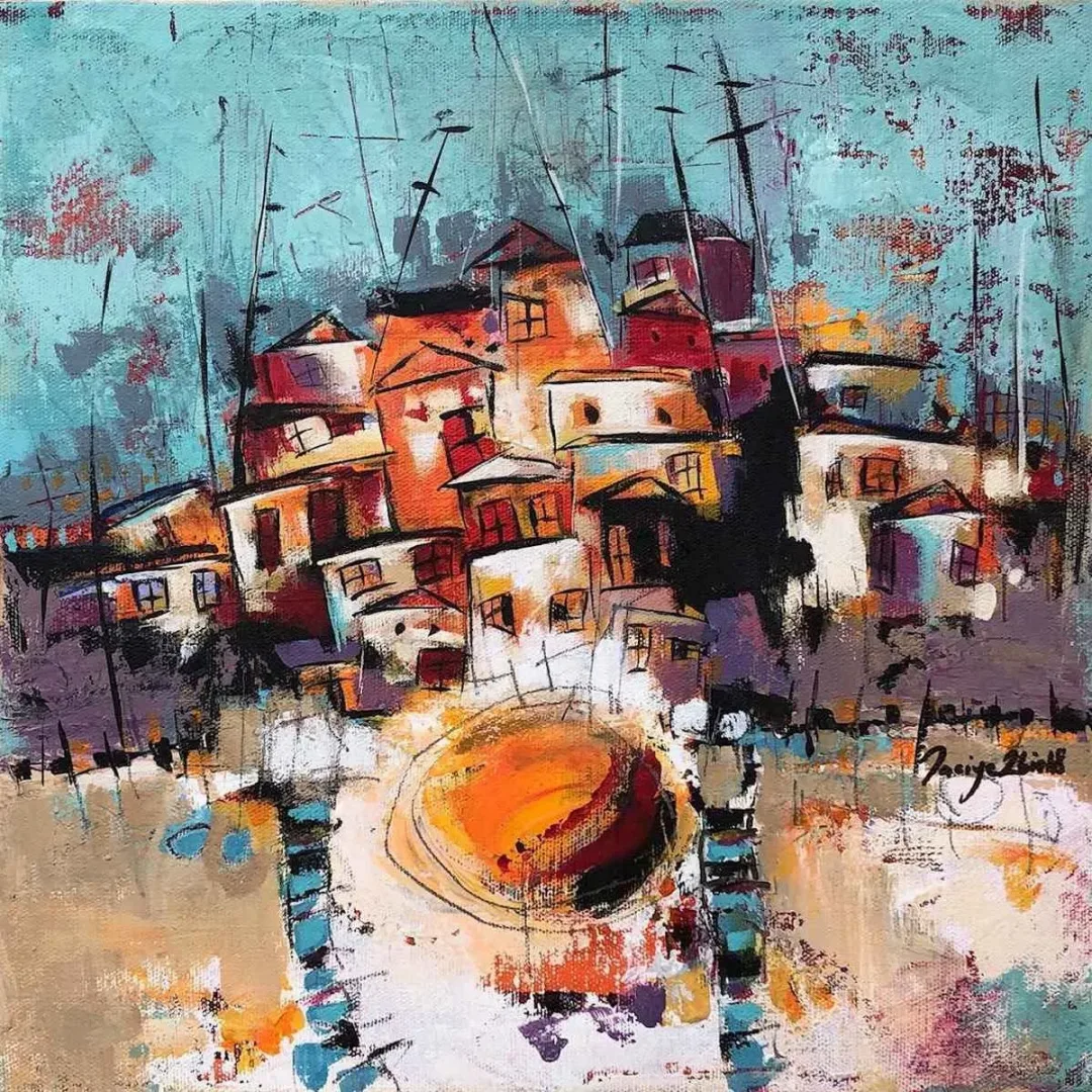 NACİYE BOZDOĞAN AKBAŞ — 2018 Bu eser NACİYE BOZDOĞAN AKBAŞ tarafından 2018 yılında 25x25 cm ölçülerinde Tuval üzeri akrilik boya tekniği ile yapılmıştır.