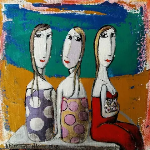 NERMİN ALPAR — 2018 Bu eser NERMİN ALPAR tarafından 2018 yılında 25x25 cm ölçülerinde Tuval üzeri akrilik boya tekniği ile yapılmıştır.