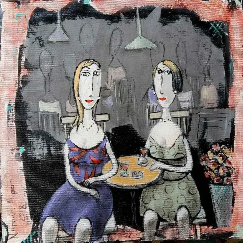 NERMİN ALPAR — 2018 Bu eser NERMİN ALPAR tarafından 2018 yılında 25x25 cm ölçülerinde Tuval üzeri akrilik boya tekniği ile yapılmıştır.