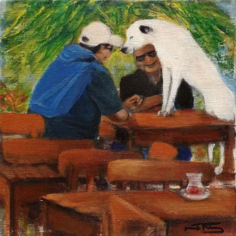 NESLİHAN RUGANCI — 2018 Bu eser NESLİHAN RUGANCI tarafından 2018 yılında 25x25 cm ölçülerinde Tuval üzeri akrilik boya tekniği ile yapılmıştır.