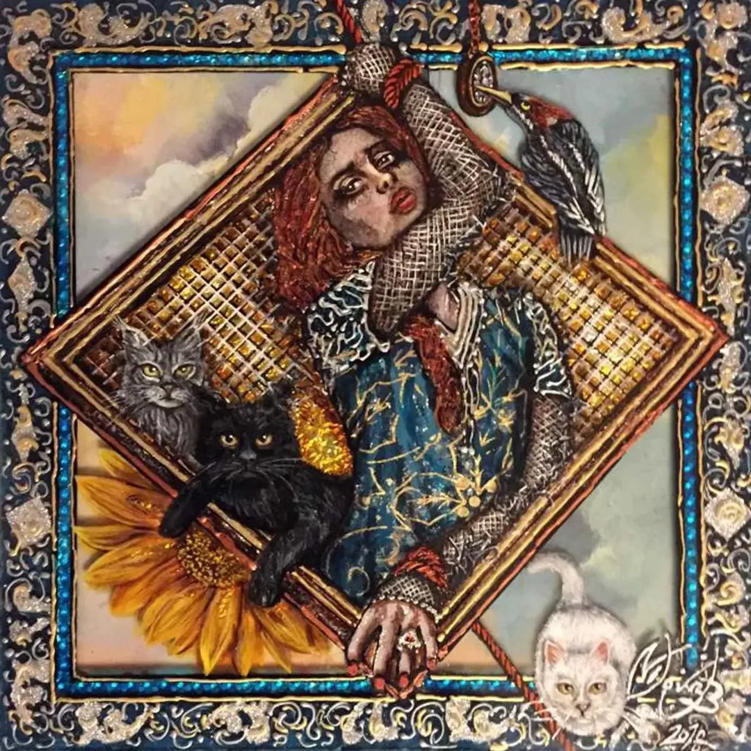 NİLGÜN BAYRAKTAROĞLU — 2018 Bu eser NİLGÜN BAYRAKTAROĞLU tarafından 2018 yılında 25x25 cm ölçülerinde Karışık teknik tekniği ile yapılmıştır.
