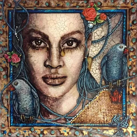NİLGÜN BAYRAKTAROĞLU — 2018 Bu eser NİLGÜN BAYRAKTAROĞLU tarafından 2018 yılında 25x25 cm ölçülerinde Karışık teknik tekniği ile yapılmıştır.
