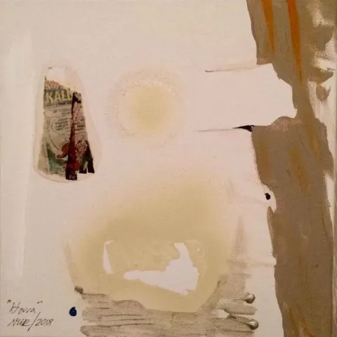 "hava" eseri NUR GÖKBULUT tarafından 2018 yılında 25x25 cm ölçülerinde Tuval üzeri yağlı boya tekniği ile yapılmıştır.