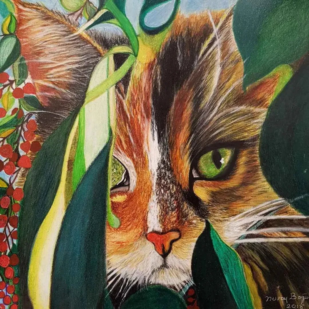 NURAY BOĞUÇ — 2018 Bu eser NURAY BOĞUÇ tarafından 2018 yılında 25x25 cm ölçülerinde Kağıt üzeri karakalem tekniği ile yapılmıştır.