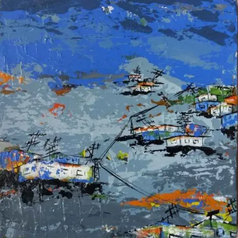 Bu eser OBEN YILMAZ tarafından 2018 yılında 25x25 cm ölçülerinde Tuval üzeri akrilik boya tekniği ile yapılmıştır.