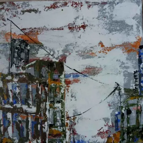 OBEN YILMAZ — 2018 Bu eser OBEN YILMAZ tarafından 2018 yılında 25x25 cm ölçülerinde Tuval üzeri akrilik boya tekniği ile yapılmıştır.