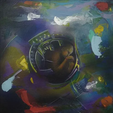 OKAN BOYDAŞ — “Yaşamın Kökeni”, 2018 "Yaşamın Kökeni" eseri OKAN BOYDAŞ tarafından 2018 yılında 25x25 cm ölçülerinde Tuval üzeri akrilik boya tekniği ile yapılmıştır.