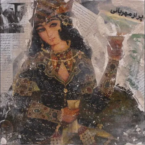 PARVİN GHORBANZADEH DİZAJİ — 2018 Bu eser PARVİN GHORBANZADEH DİZAJİ tarafından 2018 yılında 25x25 cm ölçülerinde Tuval üzeri karışık teknik tekniği ile yapılmıştır.