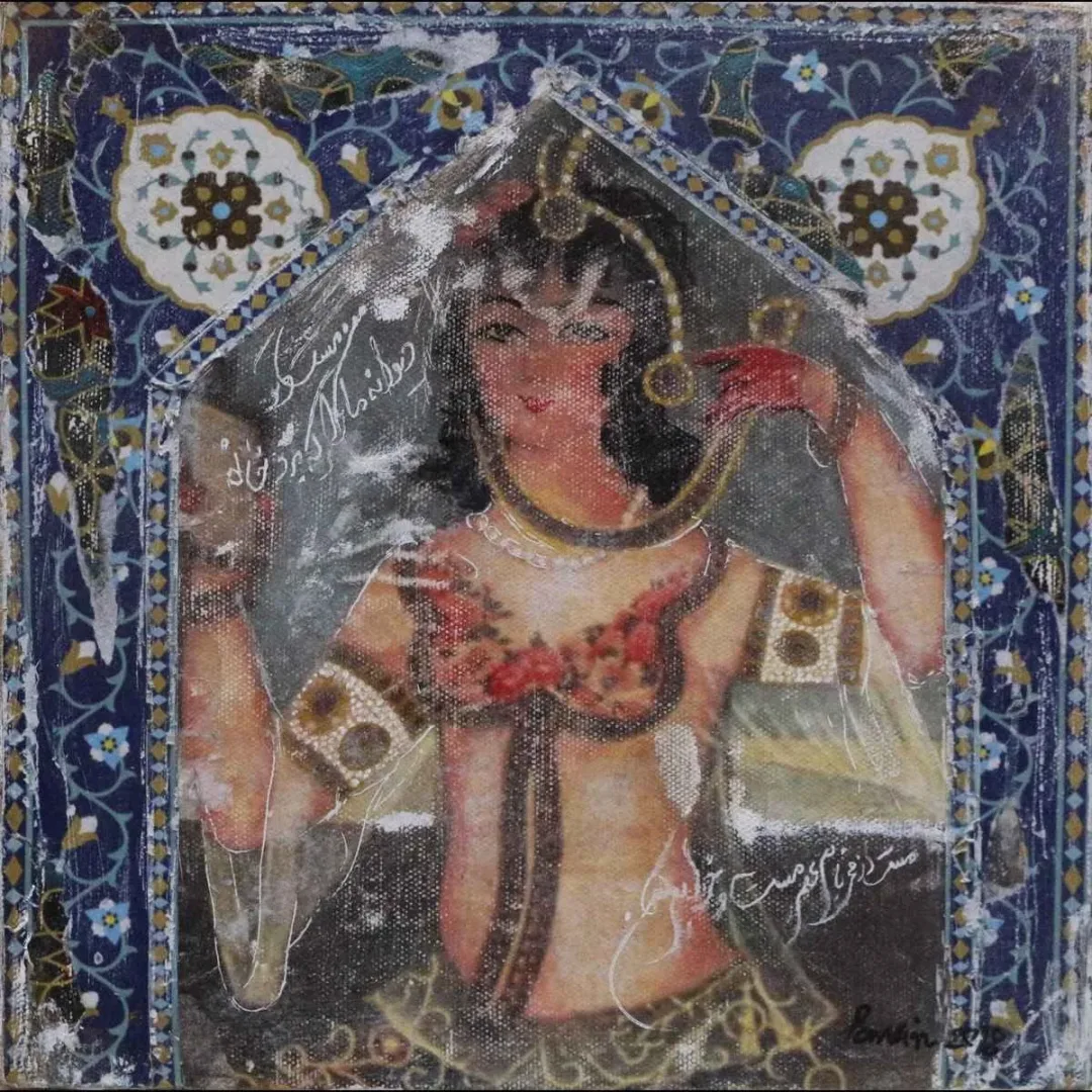 PARVİN GHORBANZADEH DİZAJİ — 2018 Bu eser PARVİN GHORBANZADEH DİZAJİ tarafından 2018 yılında 25x25 cm ölçülerinde Tuval üzeri karışık teknik tekniği ile yapılmıştır.