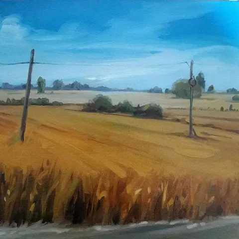 Bu eser RABİA DERİN tarafından 2018 yılında 25x25 cm ölçülerinde Tuval üzeri akrilik boya tekniği ile yapılmıştır.