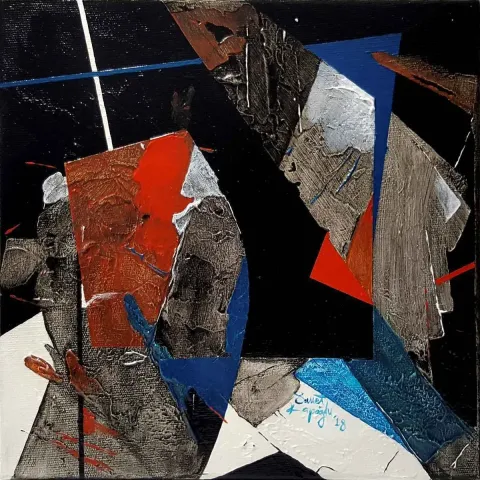 SAMET KAPOĞLU — 2018 Bu eser SAMET KAPOĞLU tarafından 2018 yılında 25x25 cm ölçülerinde Tuval üzeri akrilik boya tekniği ile yapılmıştır.