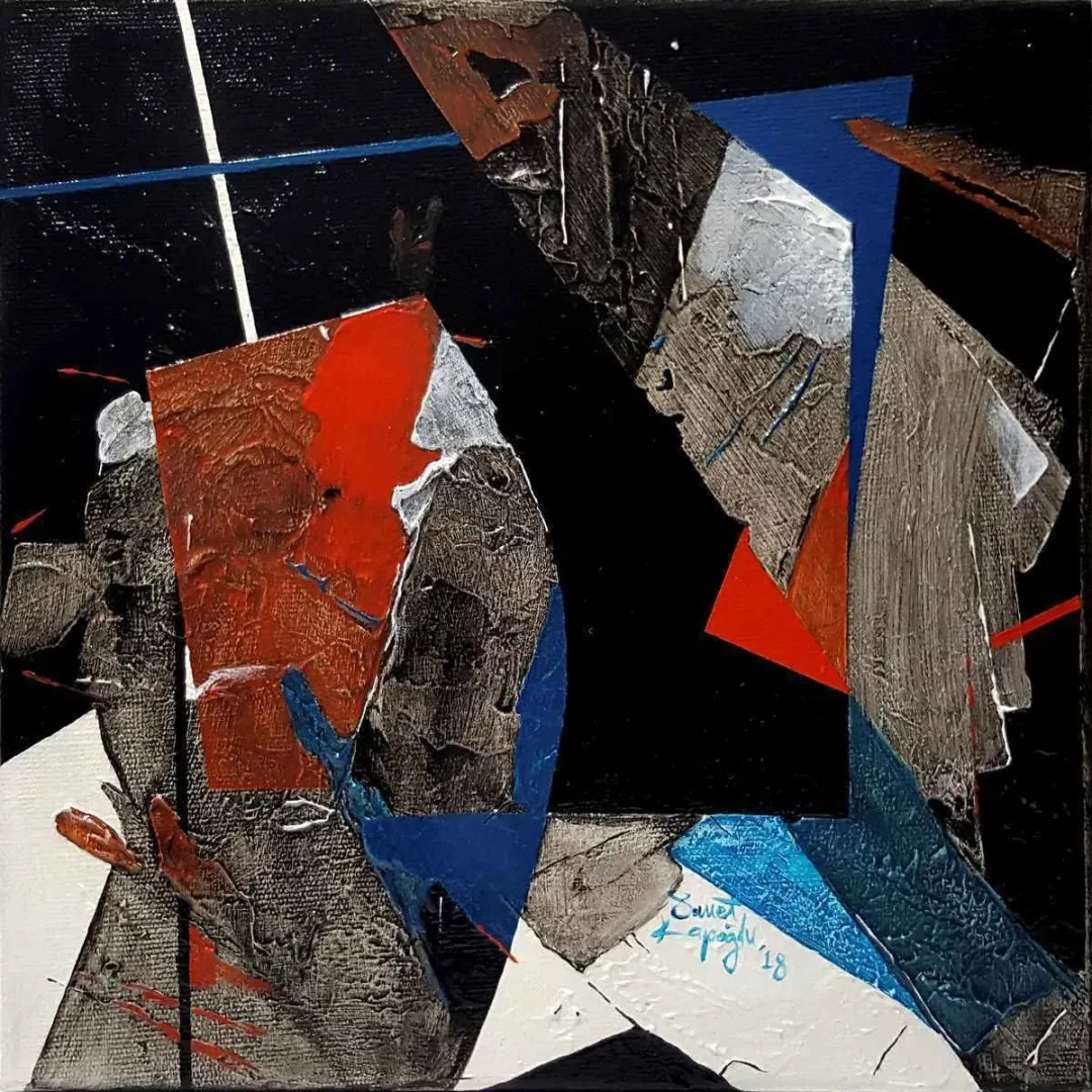 SAMET KAPOĞLU — 2018 Bu eser SAMET KAPOĞLU tarafından 2018 yılında 25x25 cm ölçülerinde Tuval üzeri akrilik boya tekniği ile yapılmıştır.