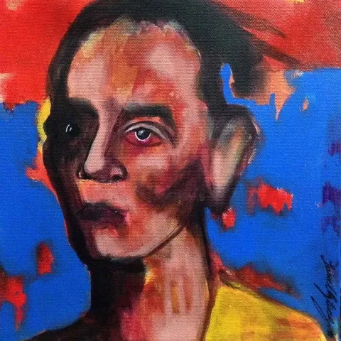 Bu eser SAMET ÖZTÜRK tarafından 2018 yılında 25x25 cm ölçülerinde Tuval üzeri akrilik boya tekniği ile yapılmıştır.