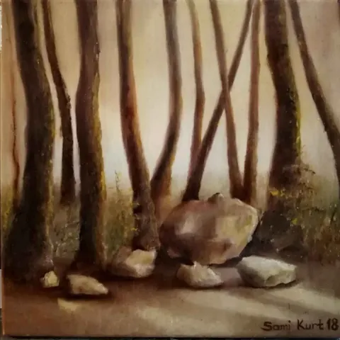 SAMİ KURT — 2018 Bu eser SAMİ KURT tarafından 2018 yılında 25x25 cm ölçülerinde Tuval üzeri yağlı boya tekniği ile yapılmıştır.