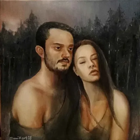 SAMİ KURT — 2018 Bu eser SAMİ KURT tarafından 2018 yılında 25x25 cm ölçülerinde Tuval üzeri yağlı boya tekniği ile yapılmıştır.