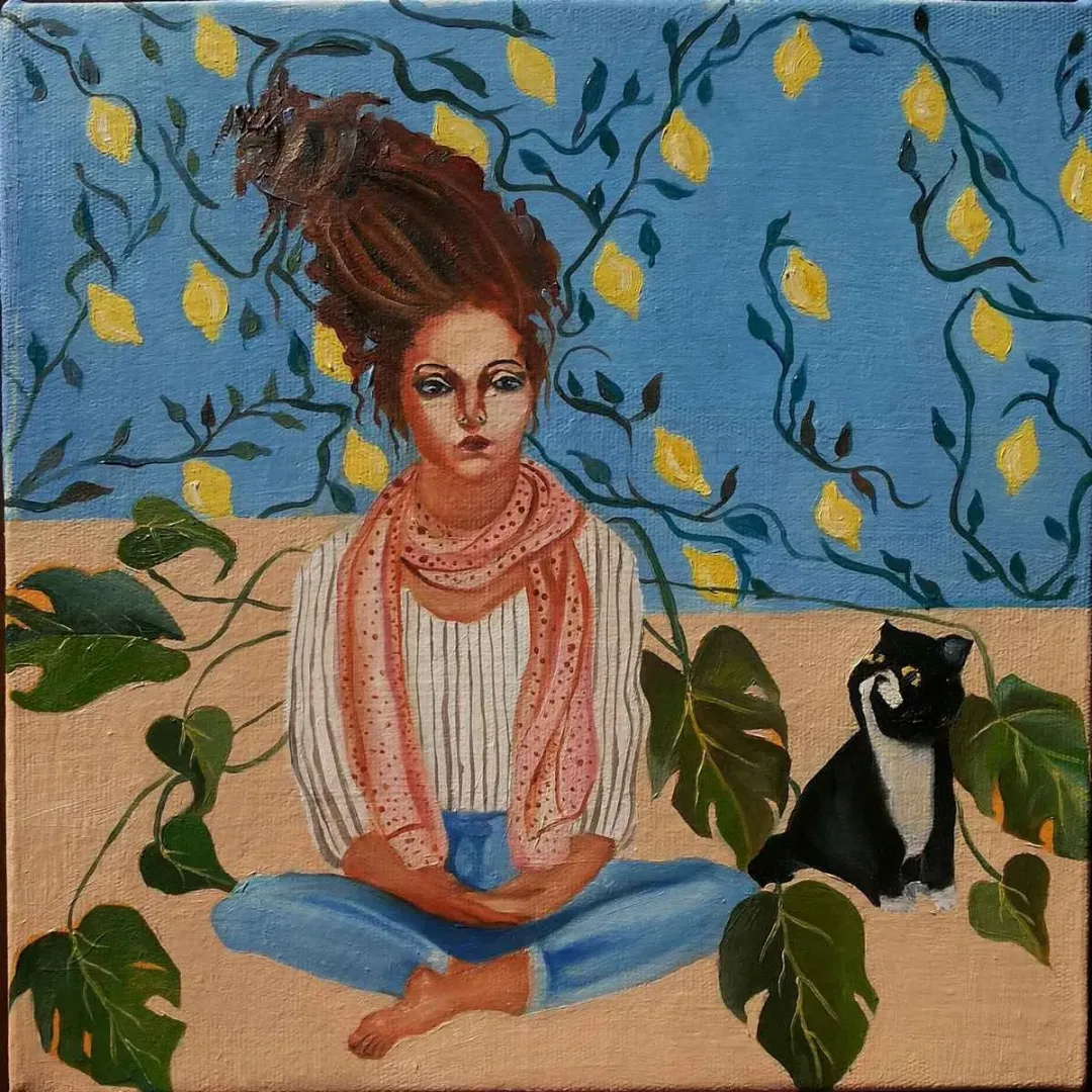 SARA NEKOEİ FARD — 2018 Bu eser SARA NEKOEİ FARD tarafından 2018 yılında 25x25 cm ölçülerinde Tuval üzeri akrilik boya tekniği ile yapılmıştır.