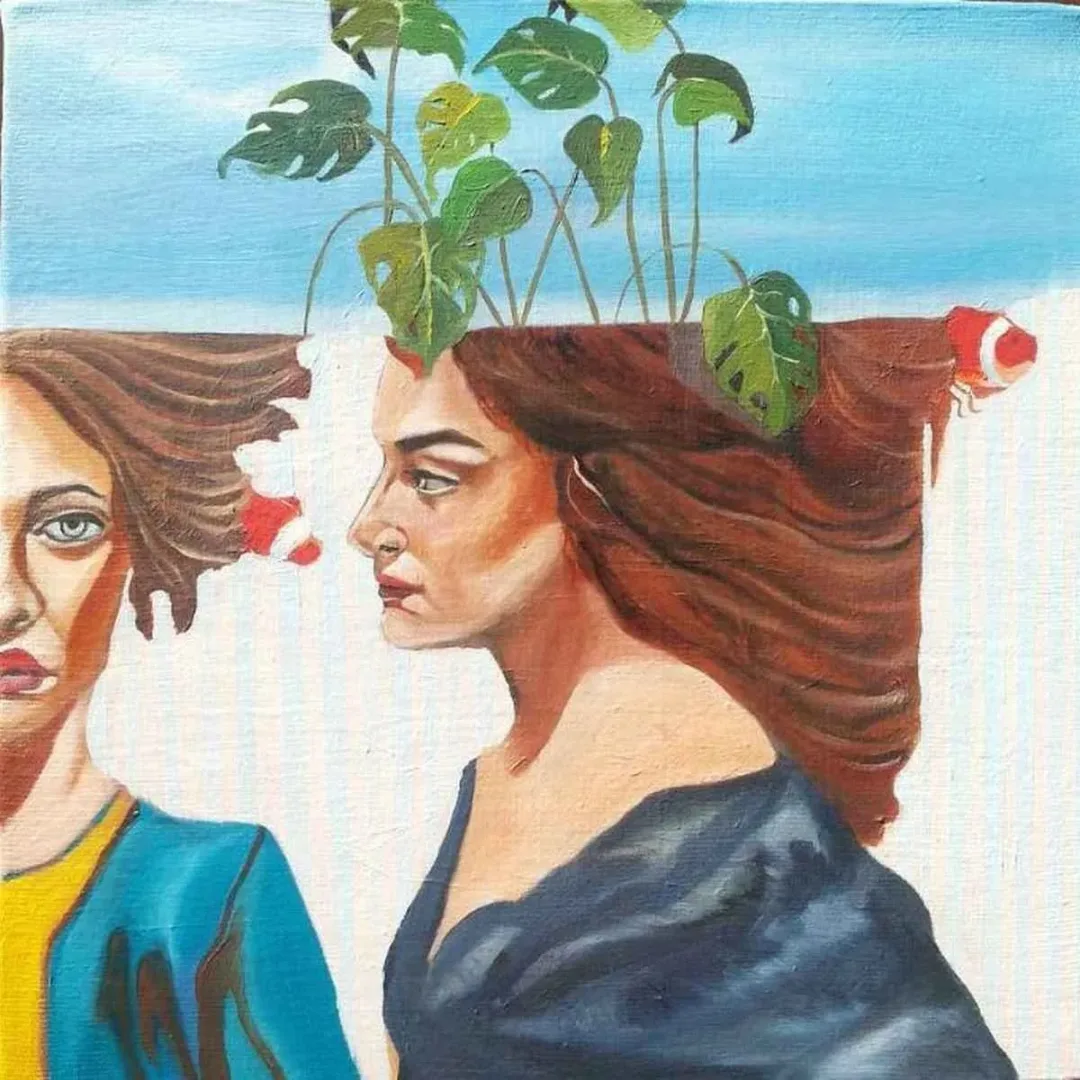 SARA NEKOEİ FARD — 2018 Bu eser SARA NEKOEİ FARD tarafından 2018 yılında 25x25 cm ölçülerinde Tuval üzeri akrilik boya tekniği ile yapılmıştır.