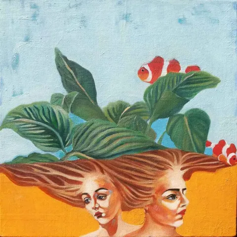 Bu eser SARA NEKOEİ FARD tarafından 2018 yılında 25x25 cm ölçülerinde Tuval üzeri akrilik boya tekniği ile yapılmıştır.