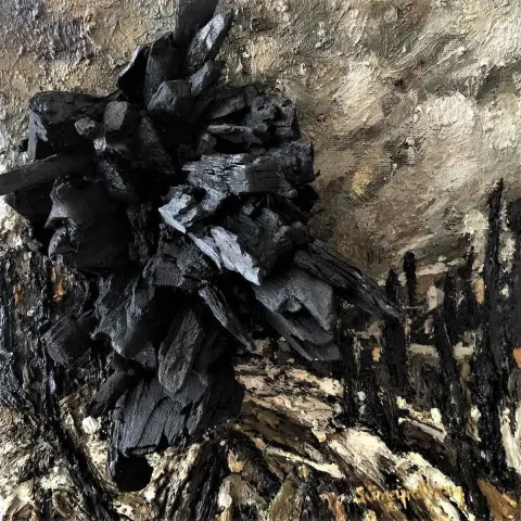 SÜMEYRA İLHAN — “Distopya”, 2018 "Distopya" eseri SÜMEYRA İLHAN tarafından 2018 yılında 25x25x9 cm ölçülerinde Tuval üzeri yağlı boya tekniği ile yapılmıştır.