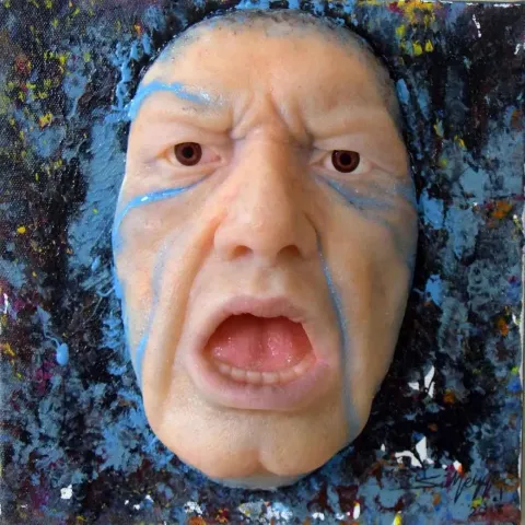 SÜMEYYE YILDIRIM — 2018 Bu eser SÜMEYYE YILDIRIM tarafından 2018 yılında 25x25x10 cm ölçülerinde Tuval üzeri karışık teknik tekniği ile yapılmıştır.