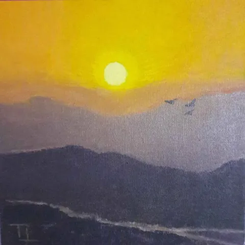 Bu eser TÜNAY TUNÇ tarafından 2018 yılında 25x25 cm ölçülerinde Tuval üzeri yağlı boya tekniği ile yapılmıştır.