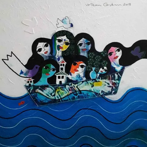 VOLKAN COŞKUN — 2018 Bu eser VOLKAN COŞKUN tarafından 2018 yılında 25x25 cm ölçülerinde Tuval üzeri yağlı boya tekniği ile yapılmıştır.