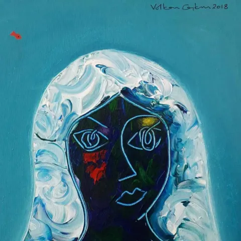 VOLKAN COŞKUN — 2018 Bu eser VOLKAN COŞKUN tarafından 2018 yılında 25x25 cm ölçülerinde Tuval üzeri yağlı boya tekniği ile yapılmıştır.