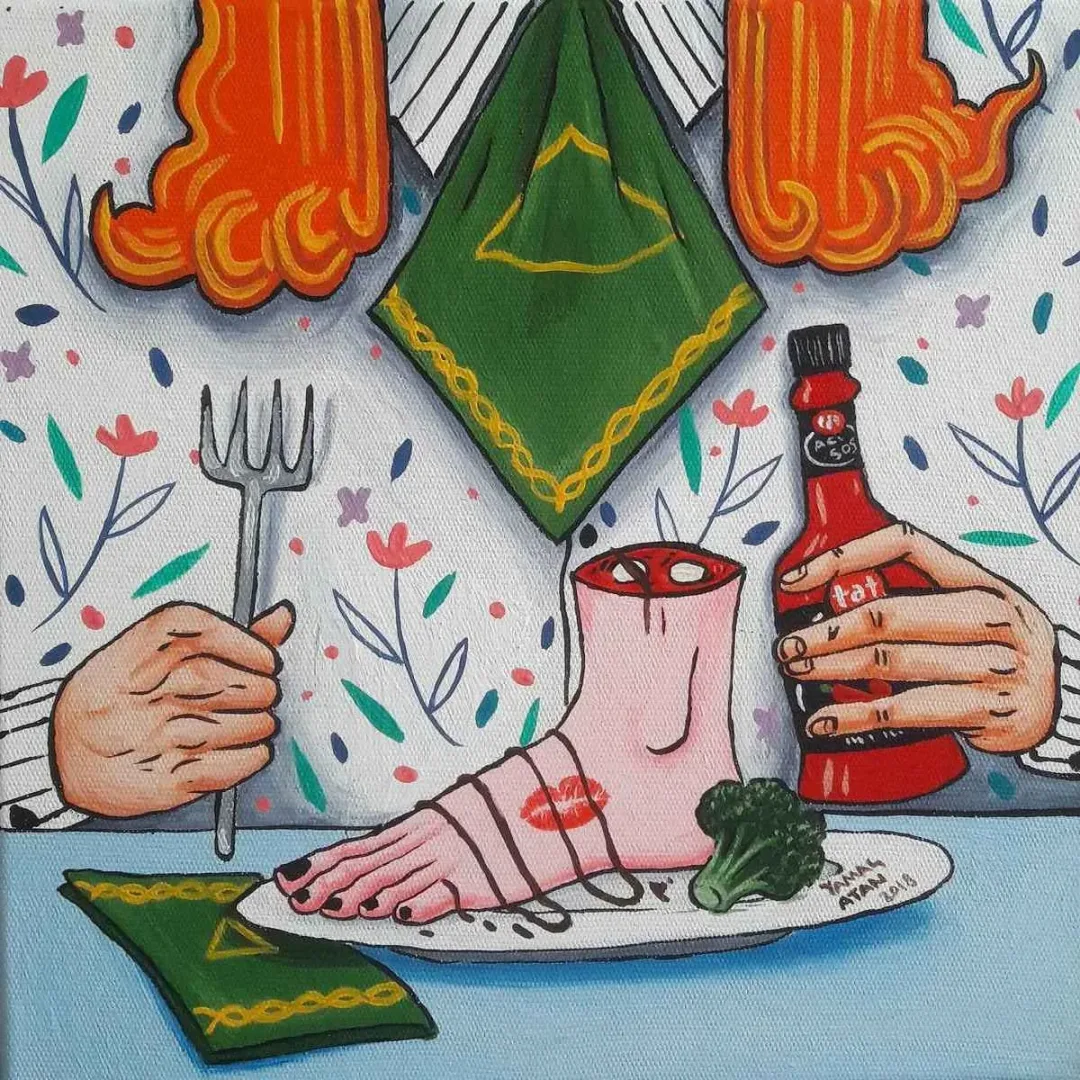 YAMAÇ ATAN — 2018 Bu eser YAMAÇ ATAN tarafından 2018 yılında 25x25 cm ölçülerinde Tuval üzeri yağlı boya tekniği ile yapılmıştır.
